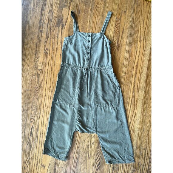 PRAIRIE UNDERGROUND Green Pullover Jumpsuit Coverall Dungarees  Women's Sz Small - Picture 3 of 9